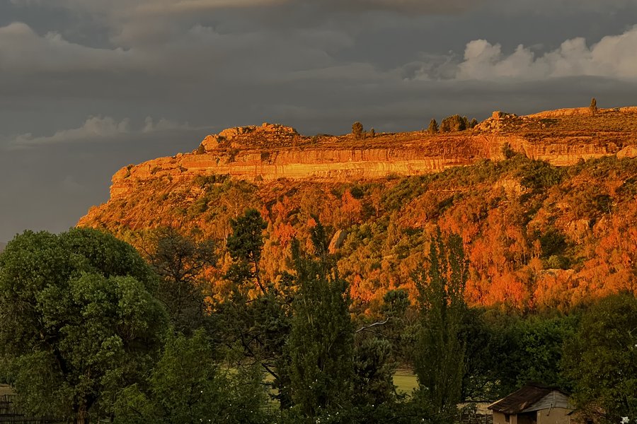 Sandstone cliffs at sunset